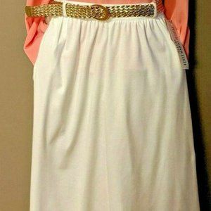 White 80s Style Vintage  Skirt With Tags Medium